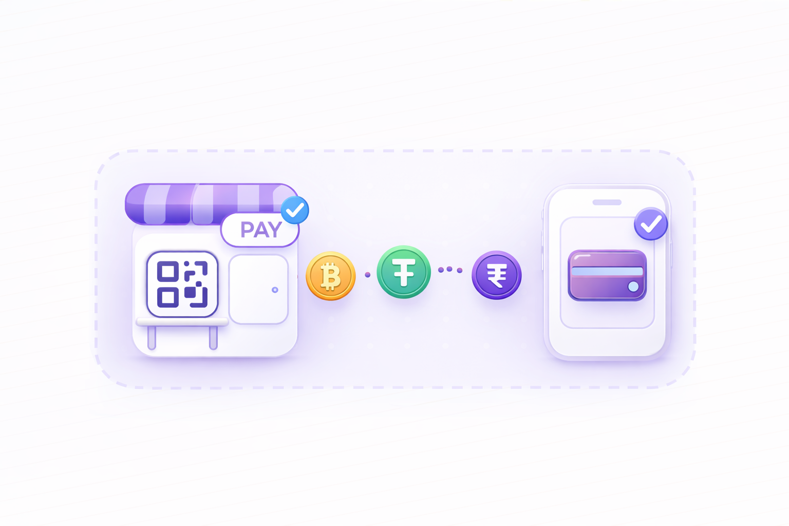 Illustration for QR-based crypto payment